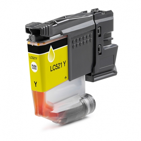 Cartucho Tinta Brother LC521Y Amarillo Compatible